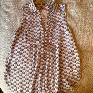 Anthropologie Sleeveless Patterned Top size XS